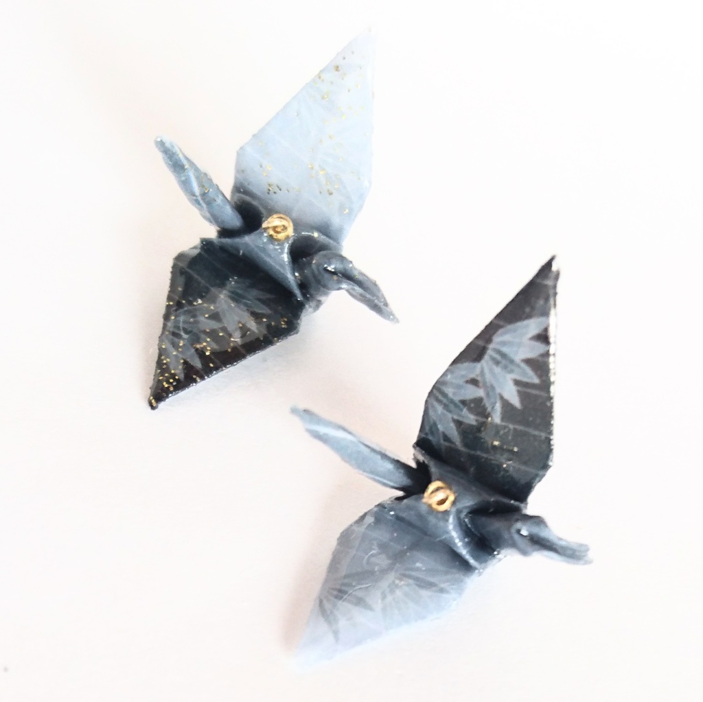 【燭台切光忠・軽装】刀剣乱舞イメージ折鶴ピアス・イヤリング