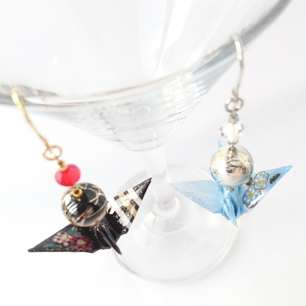 【加州清光・軽装】刀剣乱舞イメージ折鶴ピアス・イヤリング