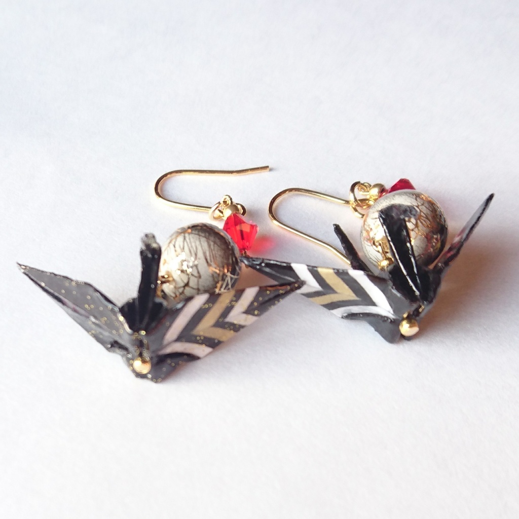 【加州清光・軽装】刀剣乱舞イメージ折鶴ピアス・イヤリング