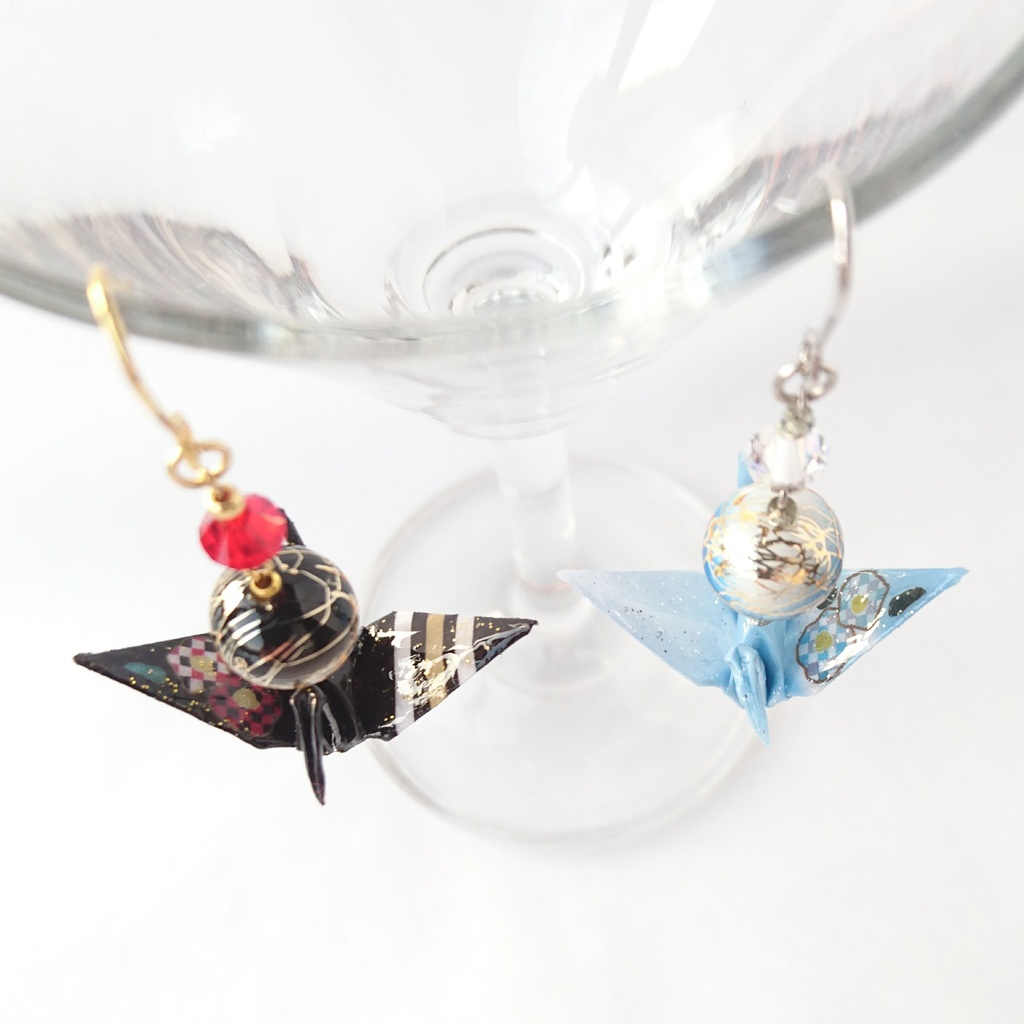 【加州清光・軽装】刀剣乱舞イメージ折鶴ピアス・イヤリング