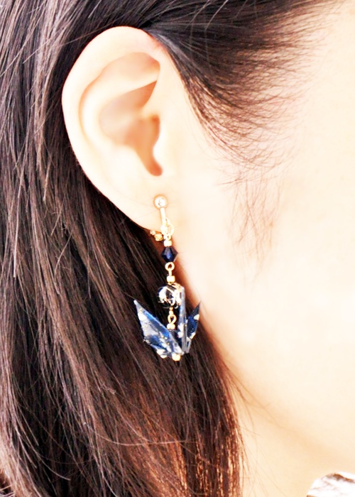 【加州清光・軽装】刀剣乱舞イメージ折鶴ピアス・イヤリング