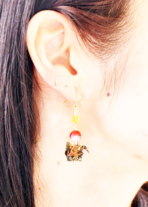 【大和守安定・軽装】刀剣乱舞イメージ折鶴ピアス・イヤリング