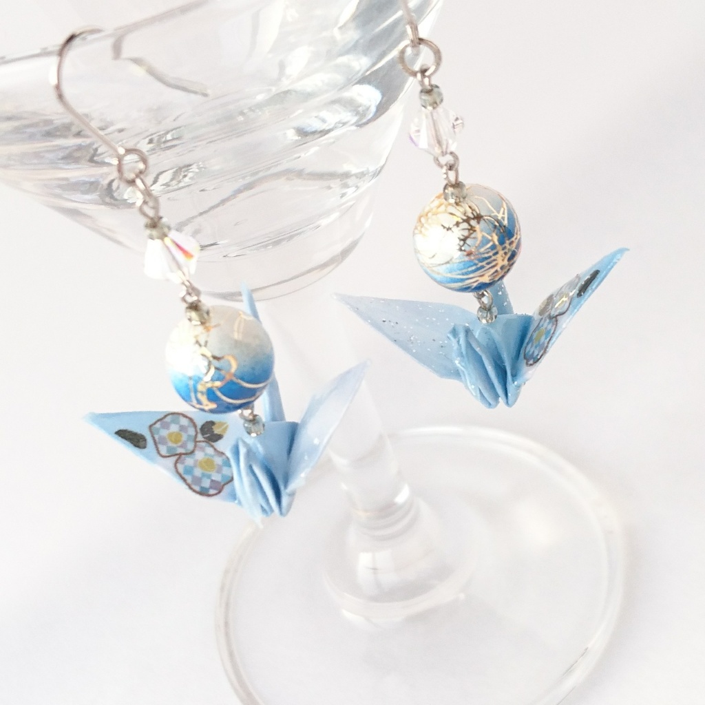 【大和守安定・軽装】刀剣乱舞イメージ折鶴ピアス・イヤリング