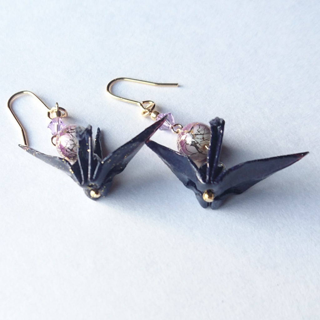 【明石国行・軽装】刀剣乱舞イメージ折鶴ピアス・イヤリング