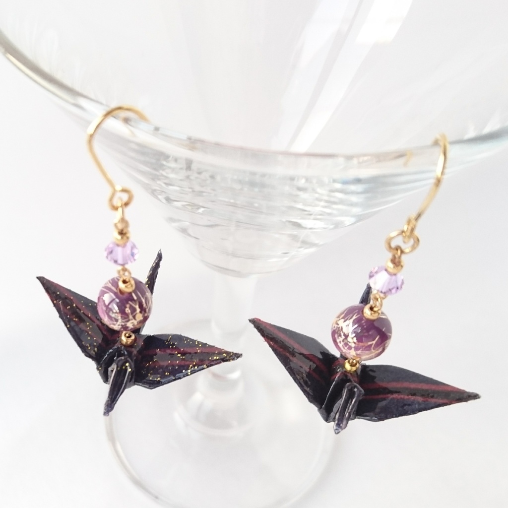 【明石国行・軽装】刀剣乱舞イメージ折鶴ピアス・イヤリング