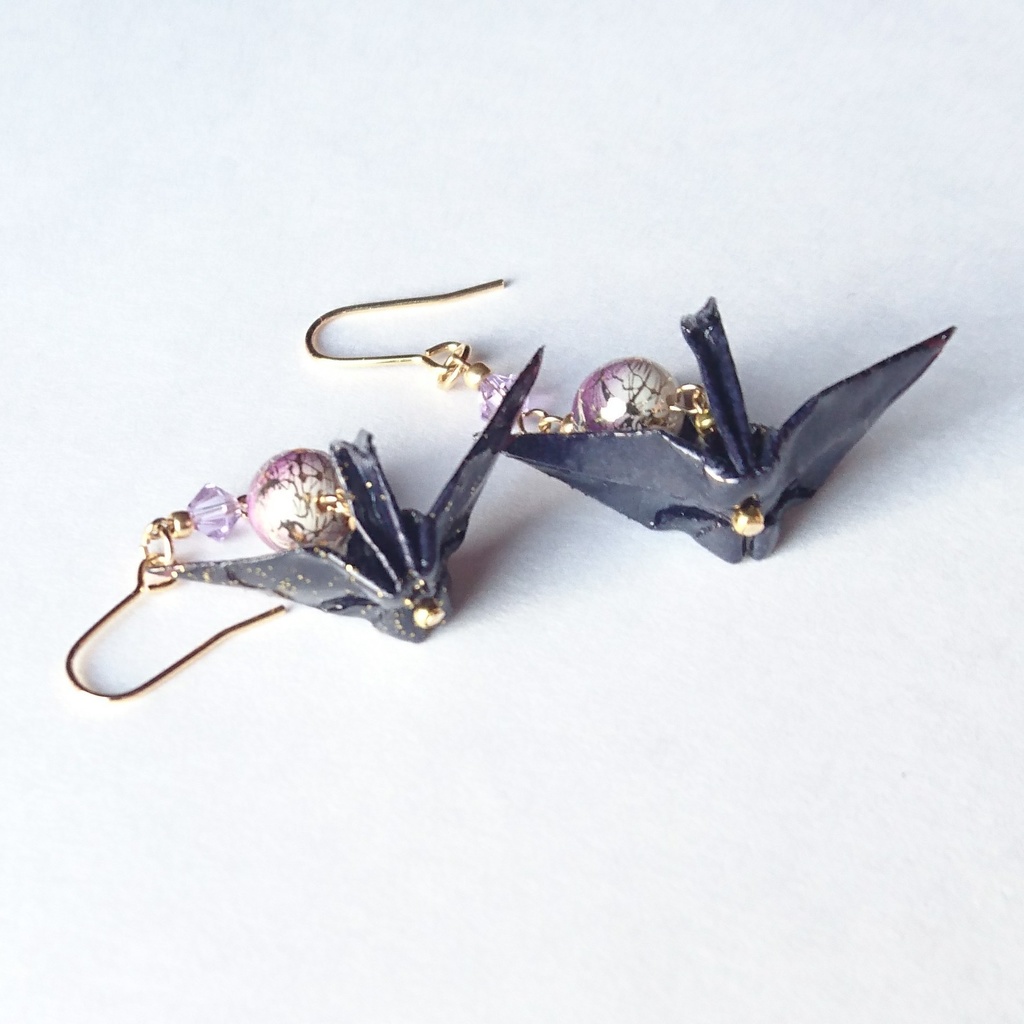 【明石国行・軽装】刀剣乱舞イメージ折鶴ピアス・イヤリング