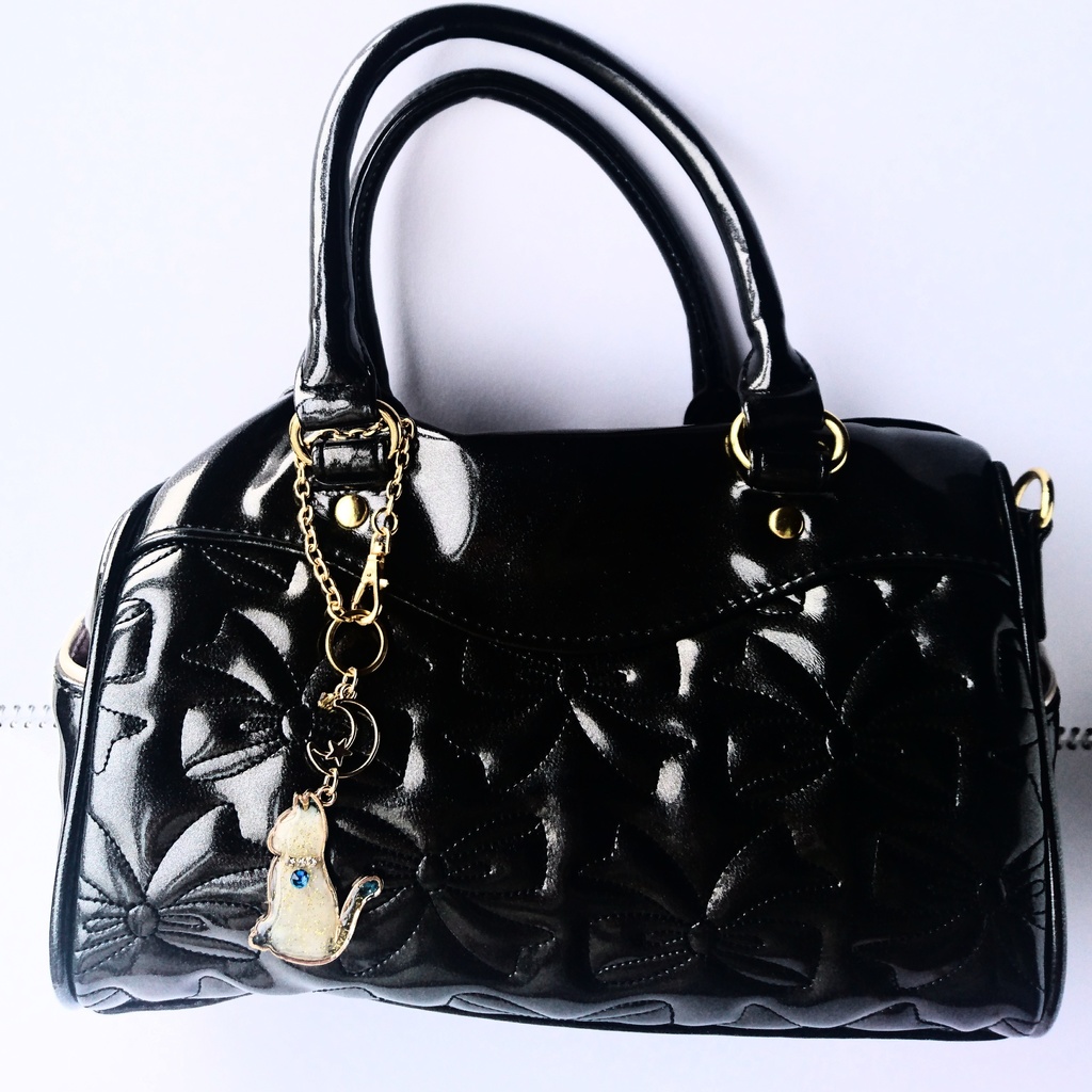 【伊達組カラー】おすわり猫のバックチャーム