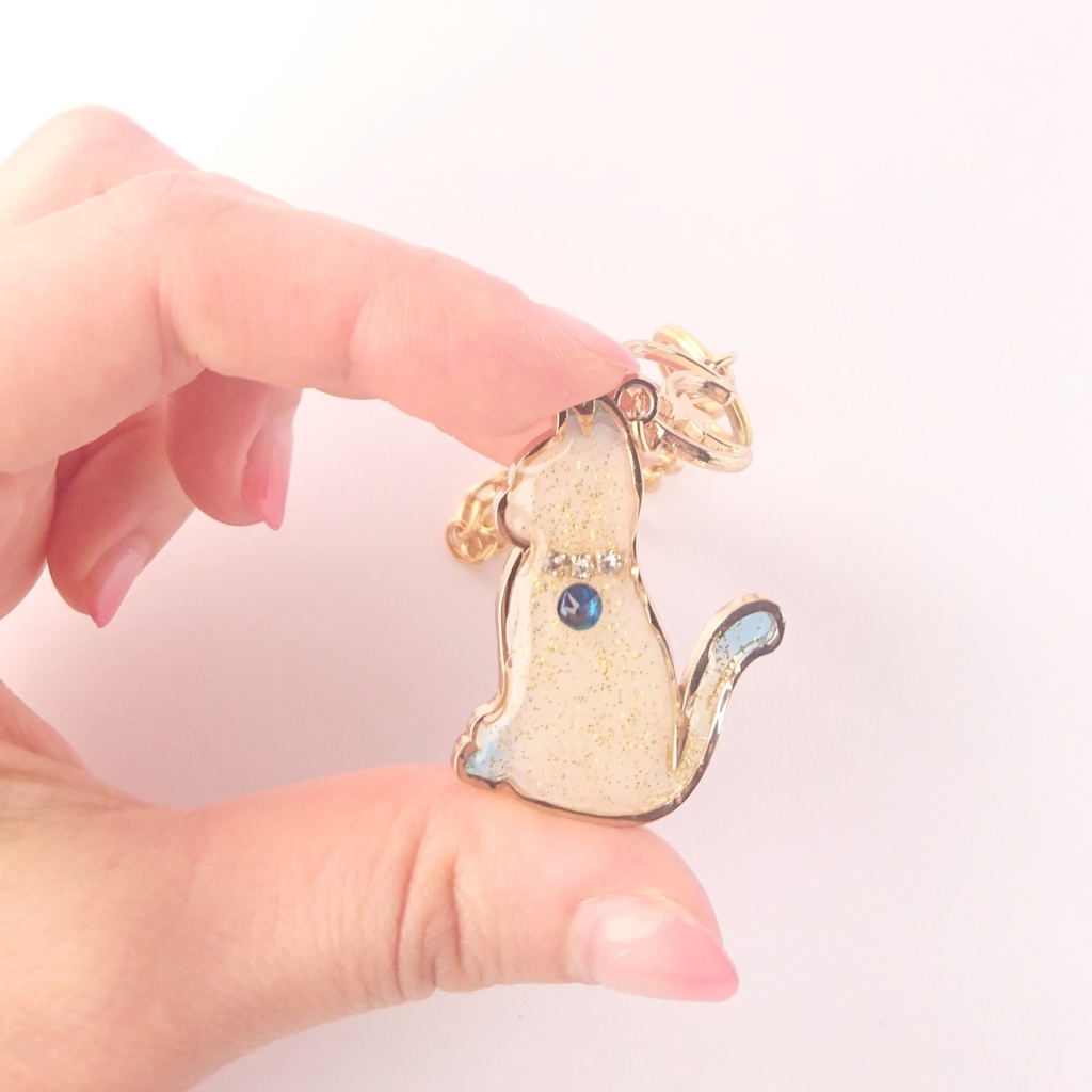 【伊達組カラー】おすわり猫のバックチャーム