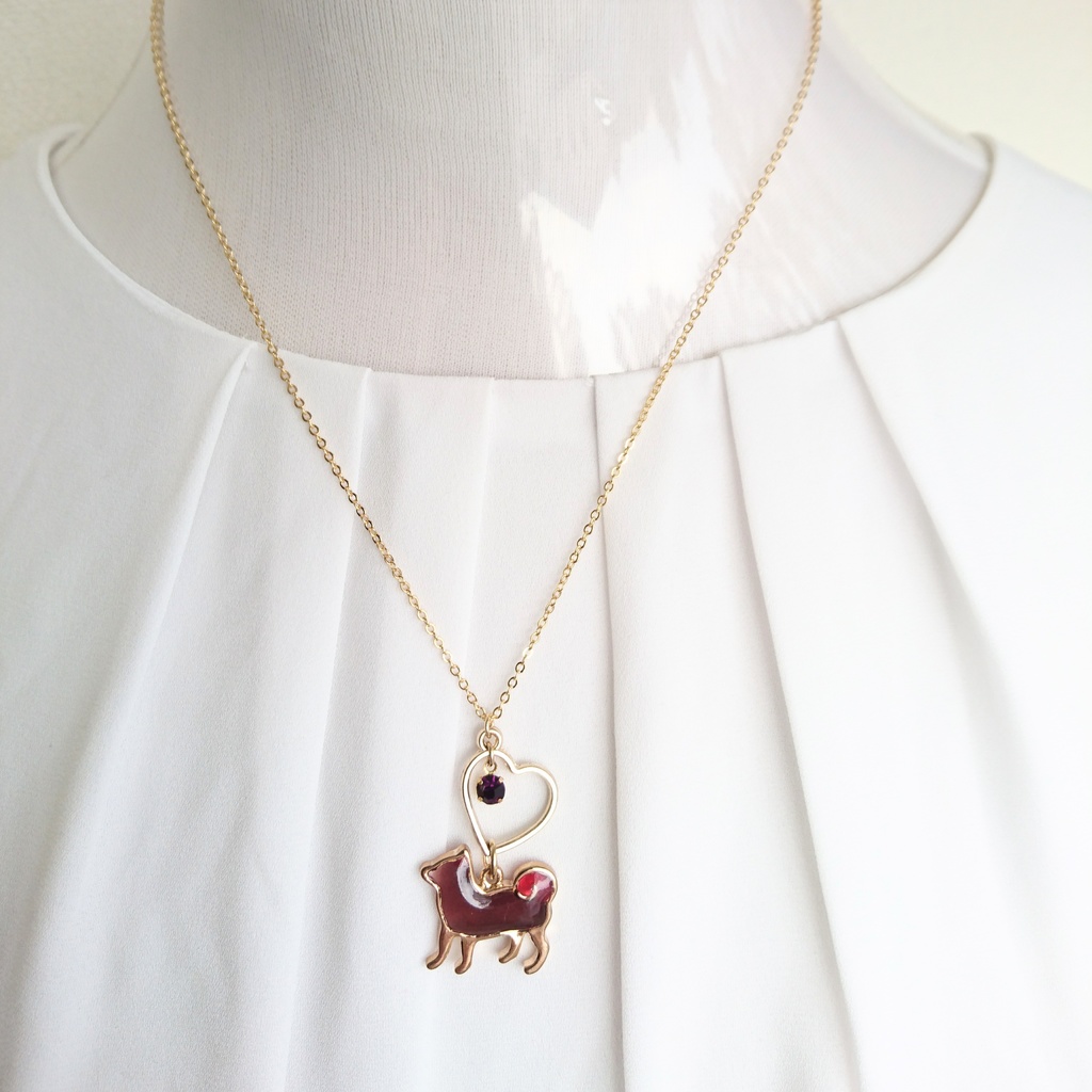 【伊達組カラー】子犬のネックレス