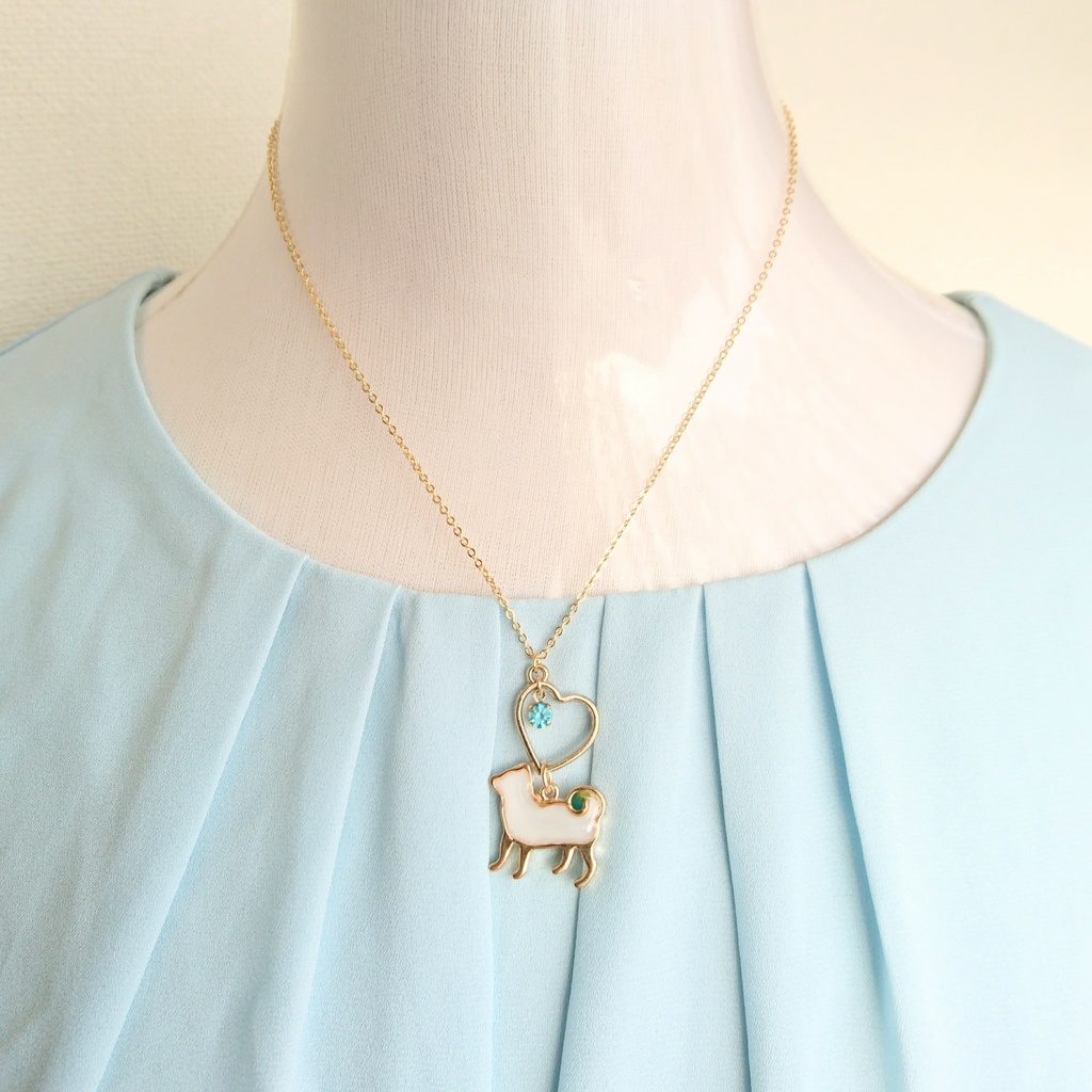 【伊達組カラー】子犬のネックレス