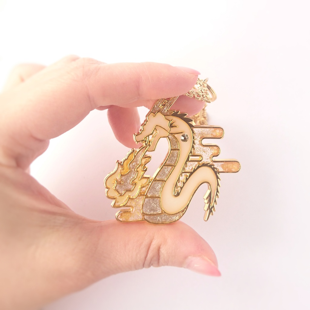 【伊達組カラー】龍の大きめバックチャーム