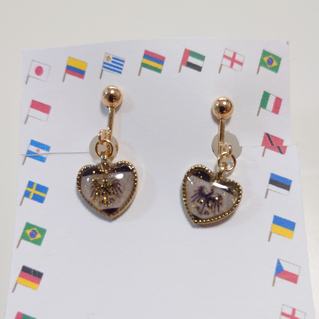 【ヘタリア】ハートの国旗イヤリング【プロイセン】