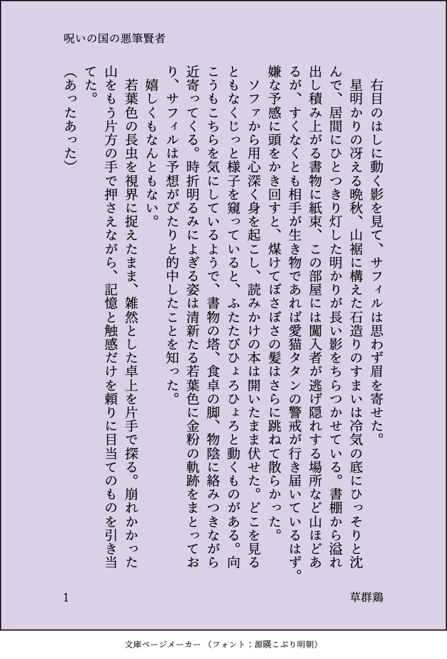 呪いの国の悪筆賢者