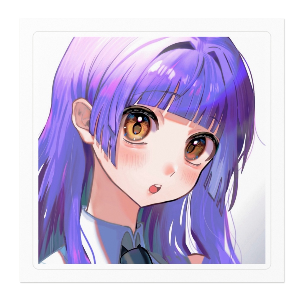 ステッカー(100×100mm)女の子オリジナル