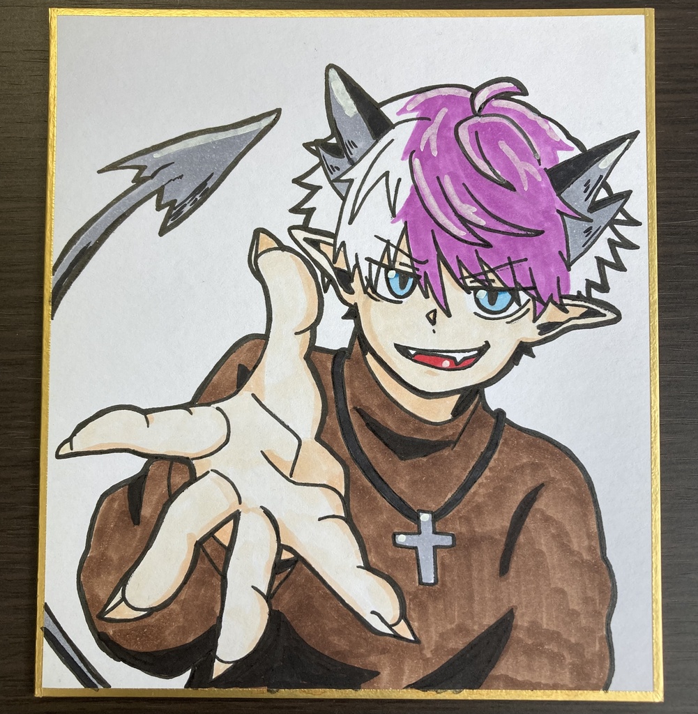 ブルーアマルガム　シルヴァ　色紙(12cm×13.5cm)