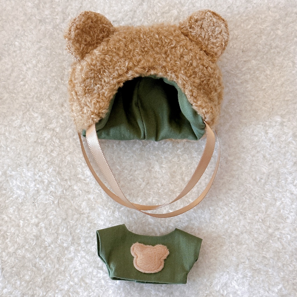 くま帽子シャツ2点セット/くまシャツ2枚セット