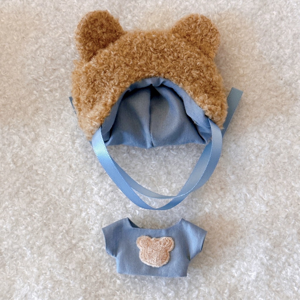 くま帽子シャツ2点セット/くまシャツ2枚セット