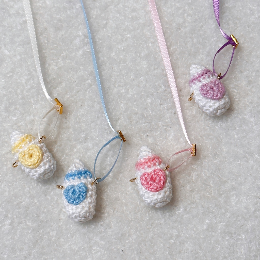 ハート柄スタイシャツセット、哺乳瓶ポシェット