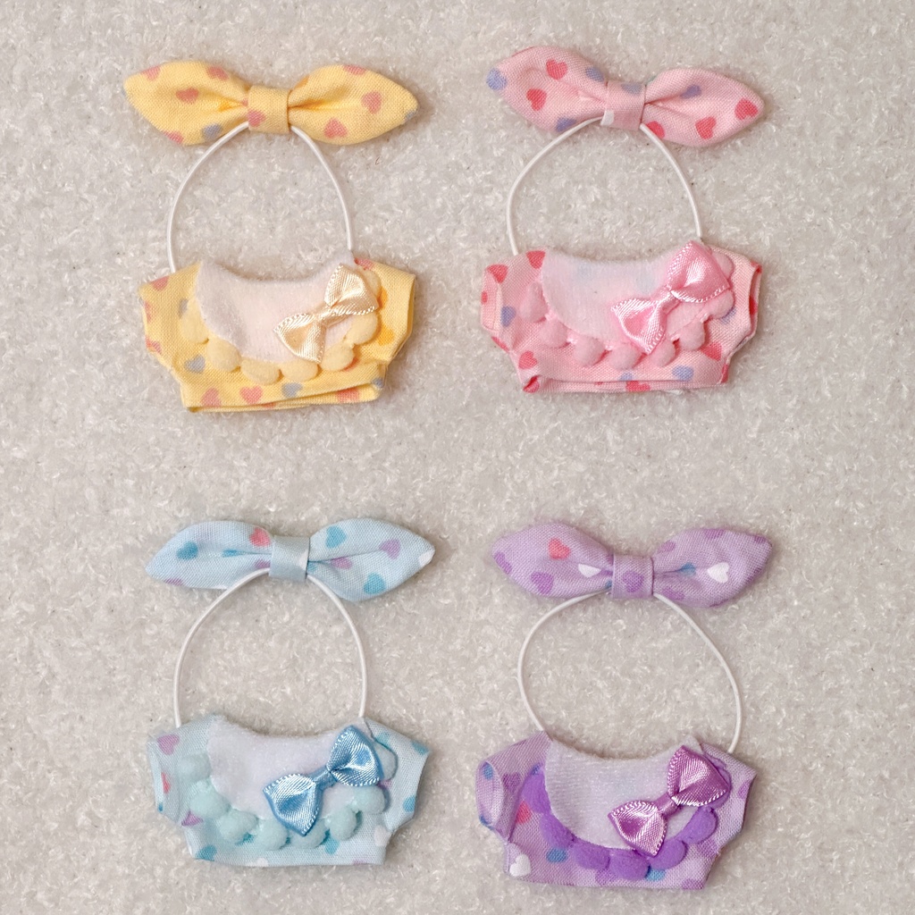 ハート柄スタイシャツセット、哺乳瓶ポシェット