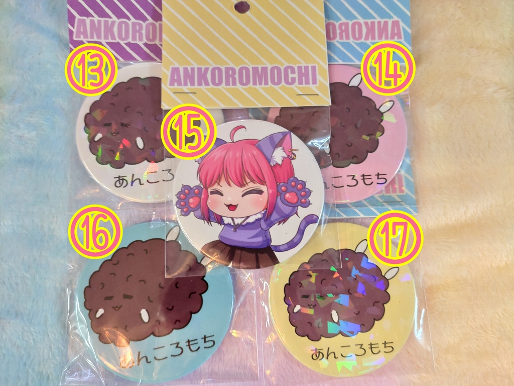 【新作】あんころもち缶バッジシリーズ