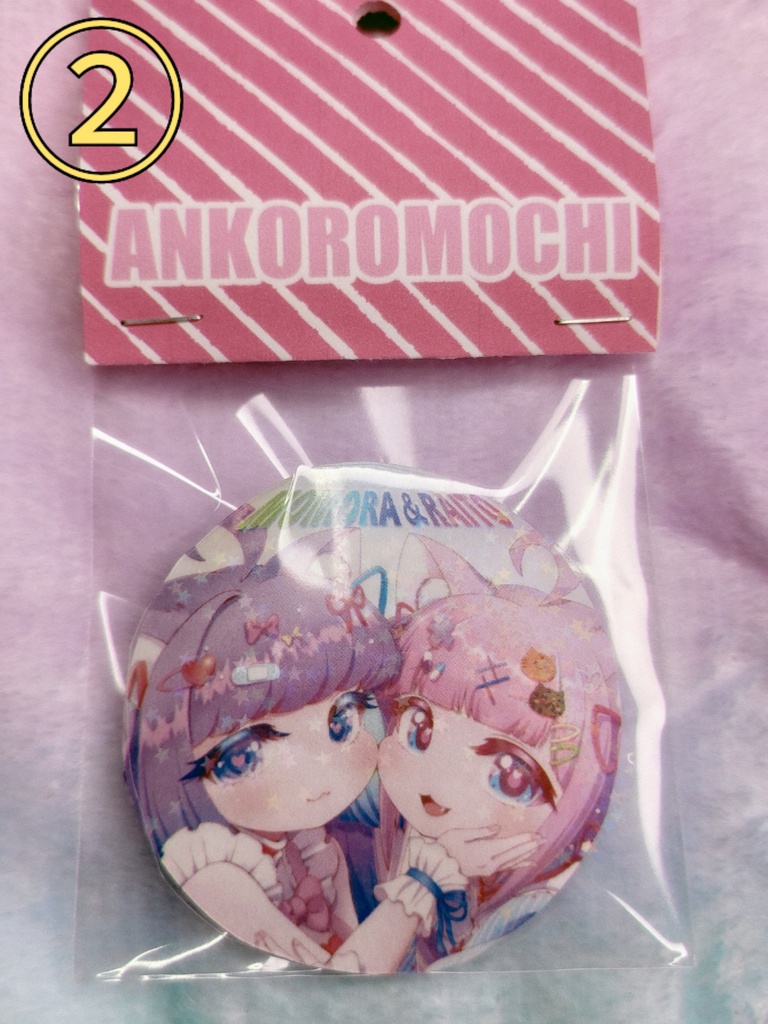 【新キャラ】猫飼らいと×猫飼ももら 57mm缶バッジシリーズ【ももらいと】