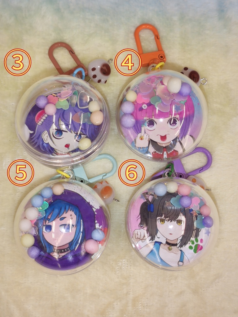 夏コミC104☆アクリルシャカシャカキーホルダー(丸型)☆