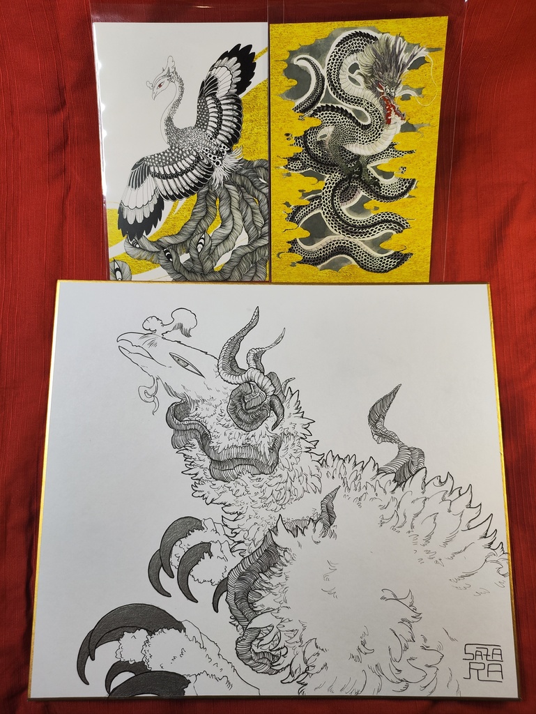 【一点もの】色紙原画・銀爪
