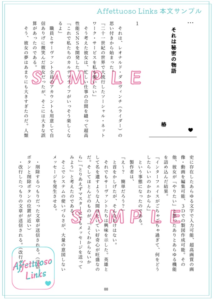 【特典付】サリぐだ♀SNSアンソロジー「Affettuoso Links」