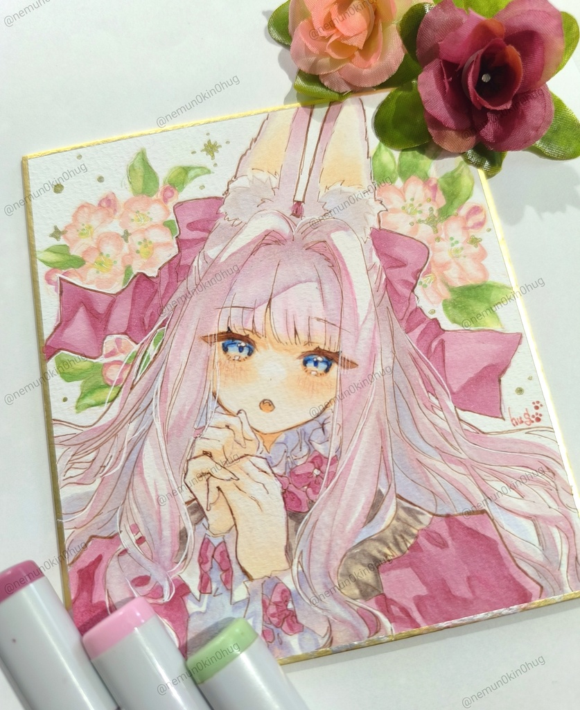 イラストリクエスト権🌼1/4色紙サイズ🌼 納期4月以降