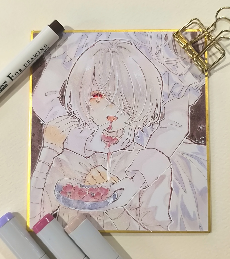 ミニ色紙🤍アルビノ🤍
