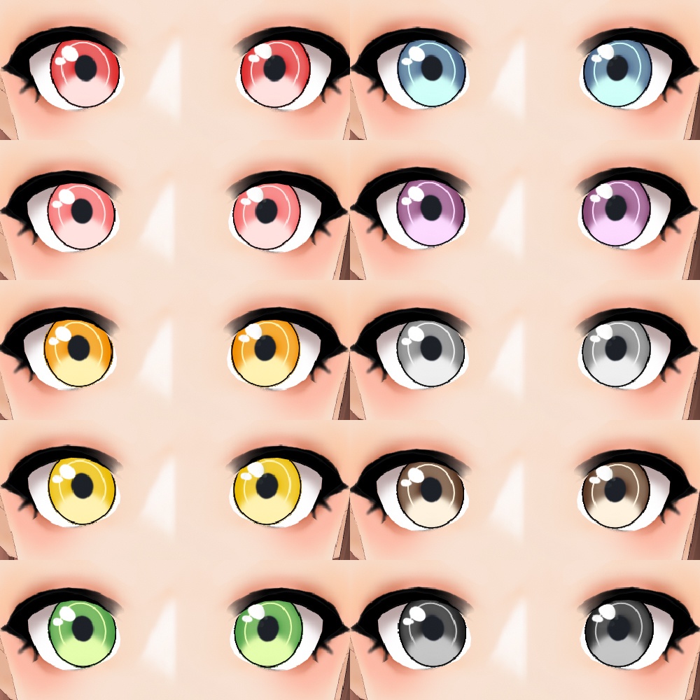【VROID Bright Eyes】10 Iris Colours