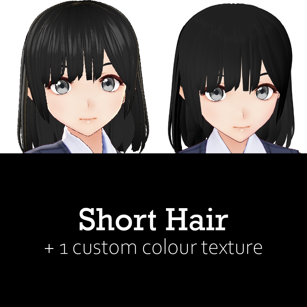 【Free VROID Short Hair】+complimentary custom texture