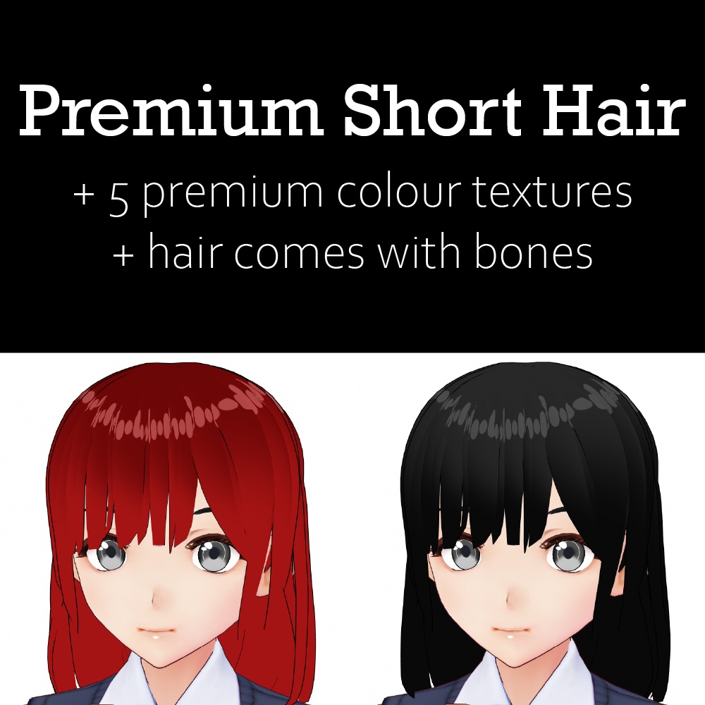 【Free VROID Short Hair】+complimentary custom texture