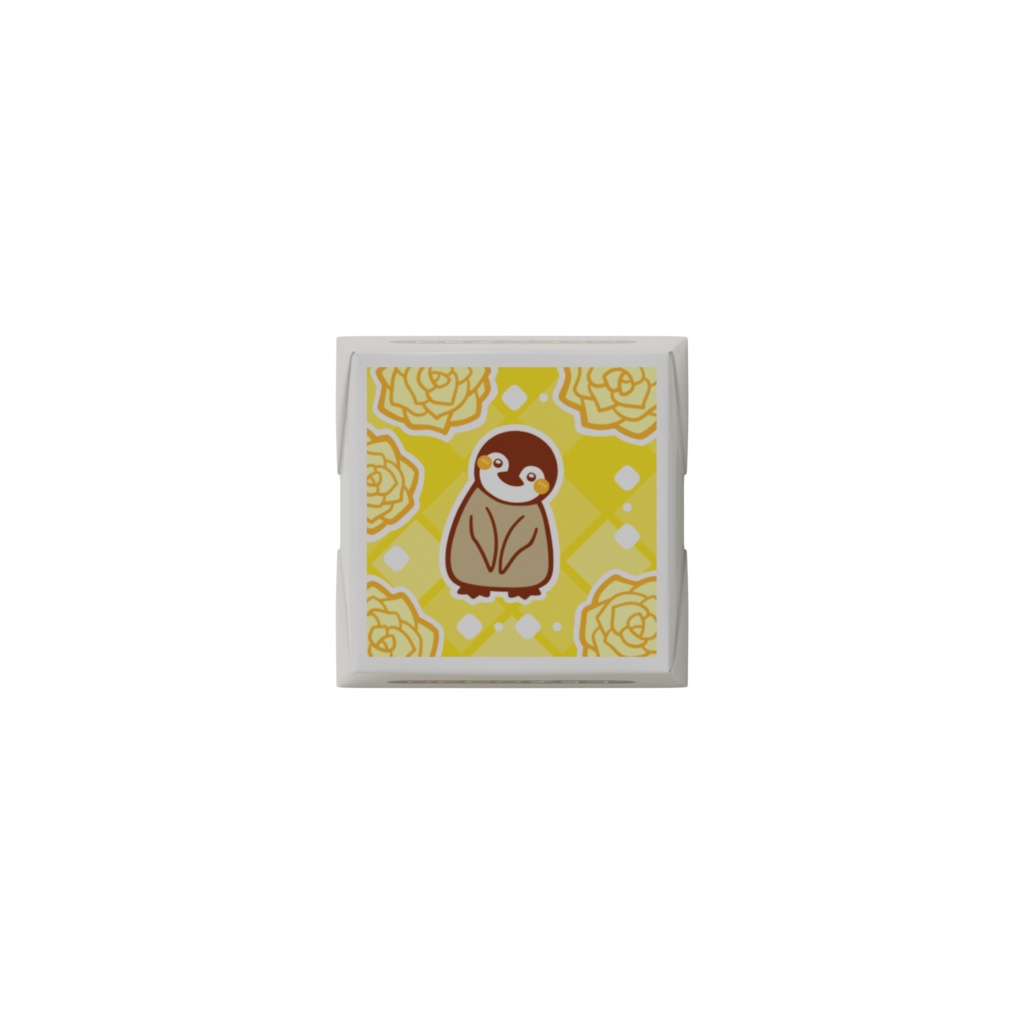 バラを贈るペンギンのDECOチョコ