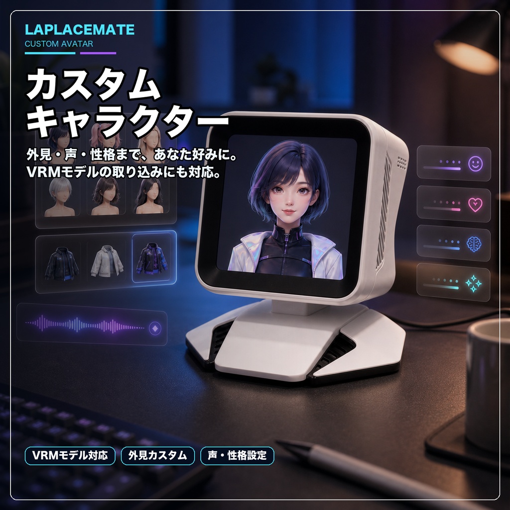 LaplaceMate 好きなキャラクターが、あなたのデスクにやってくる。