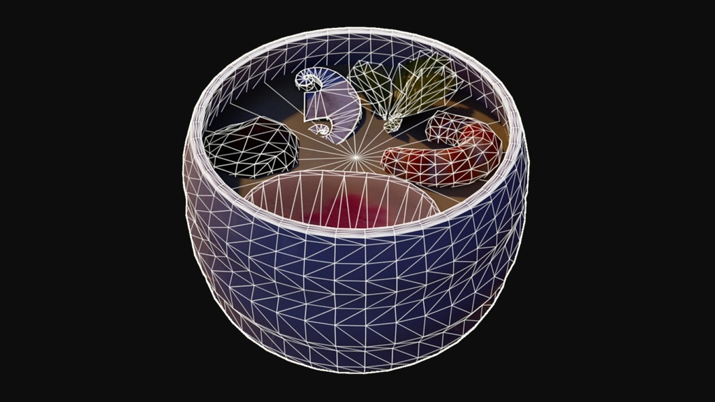 【3D素材】茶碗蒸し【3Dモデル】