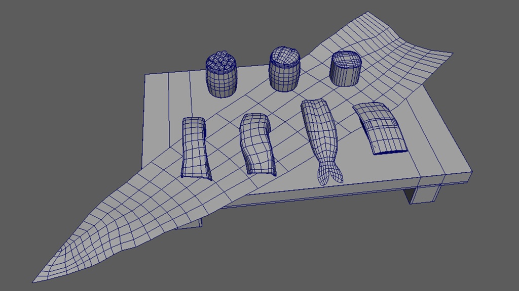 【3D素材】お寿司セット【3Dモデル】