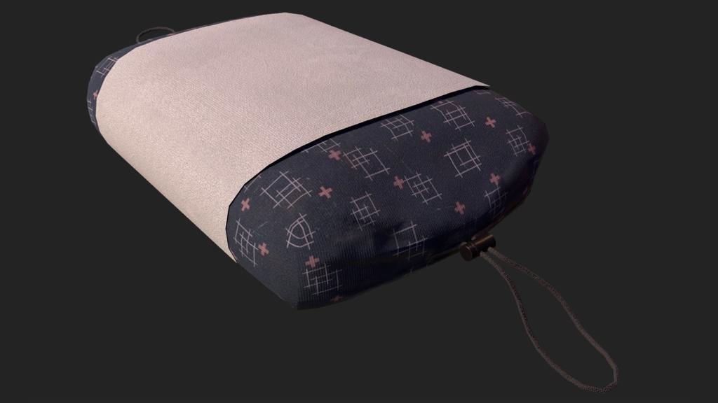 【3D素材】お布団セット(まくら付き)【3Dモデル】