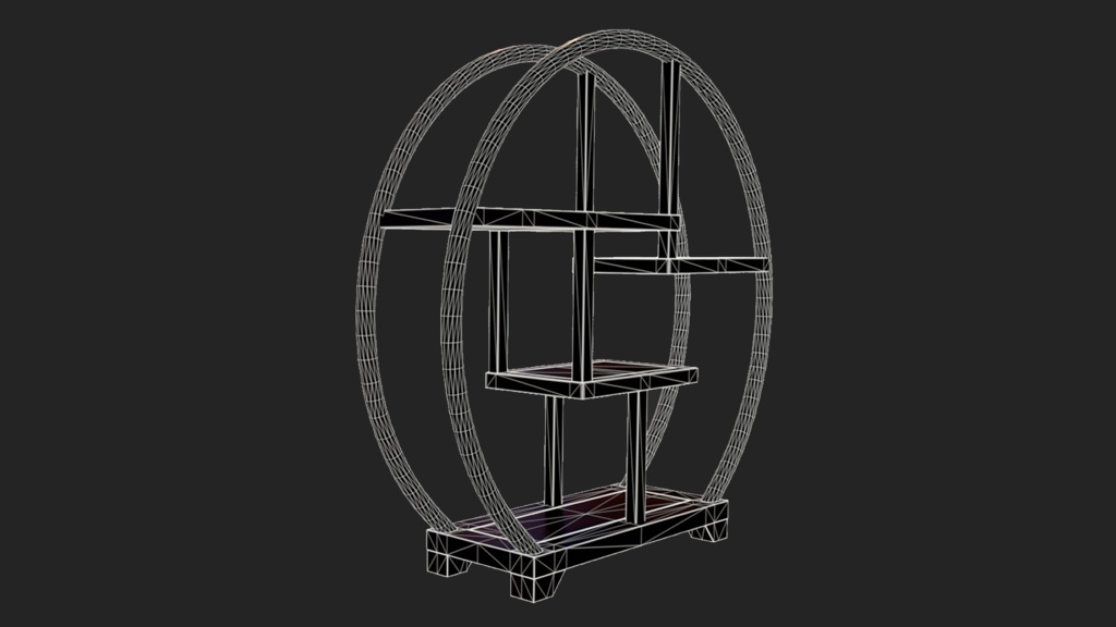 【3D素材】円型棚【3Dモデル】