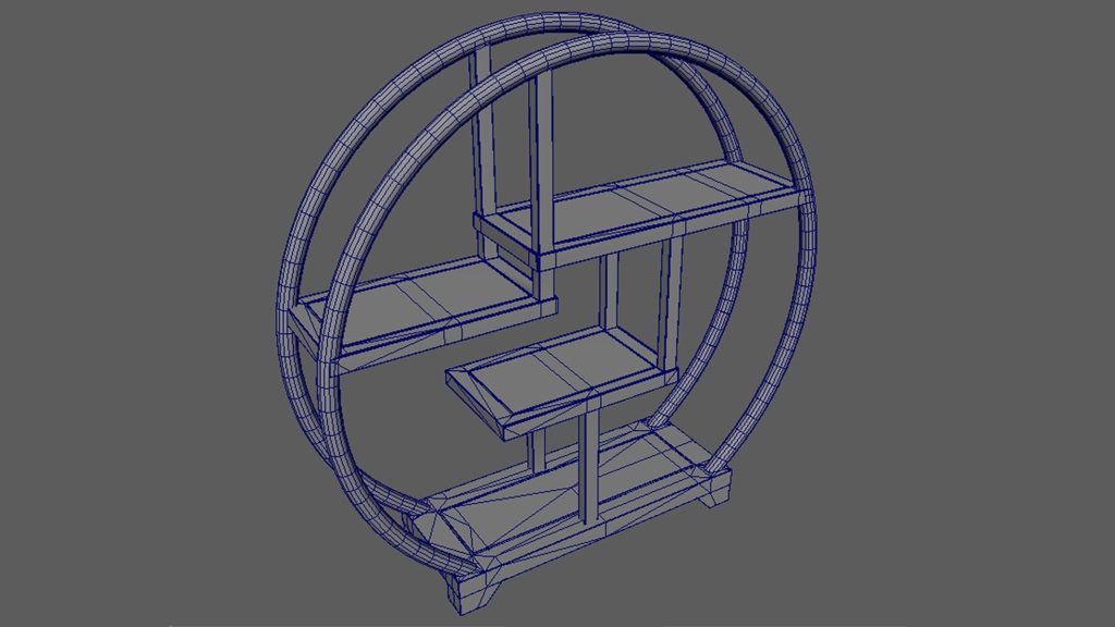 【3D素材】円型棚【3Dモデル】