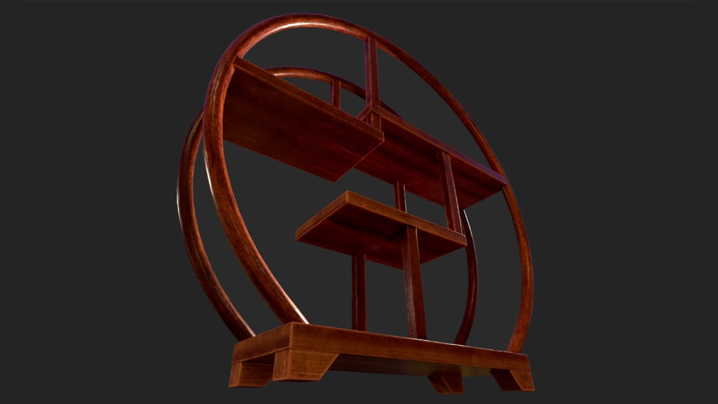 【3D素材】円型棚【3Dモデル】
