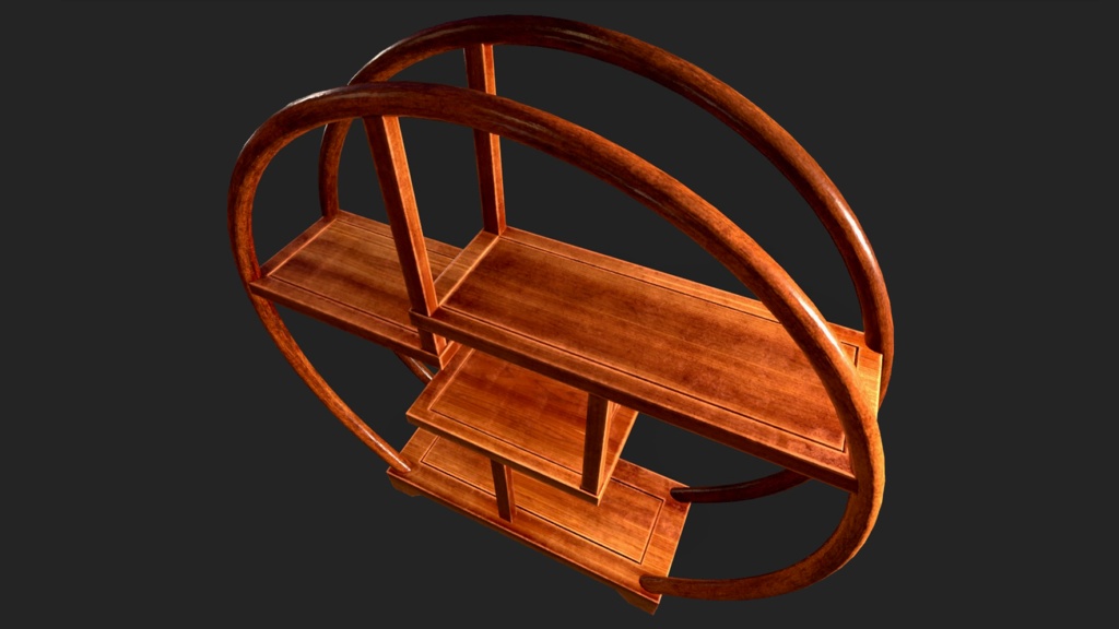 【3D素材】円型棚【3Dモデル】