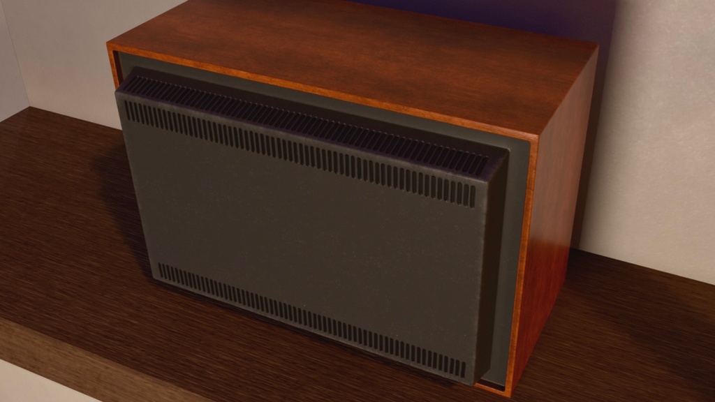 【3D素材】昭和テレビ【3Dモデル】