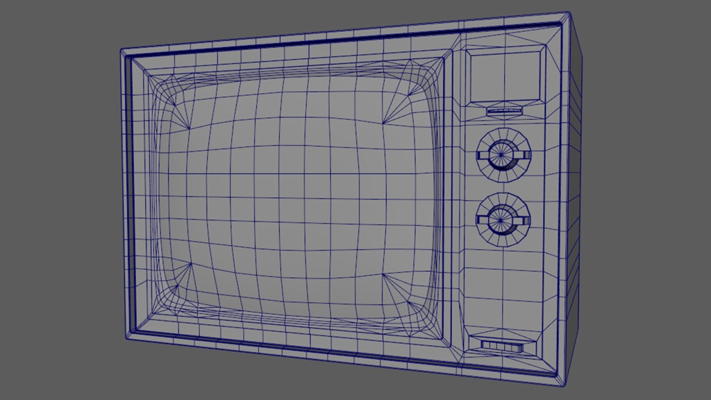 【3D素材】昭和テレビ【3Dモデル】