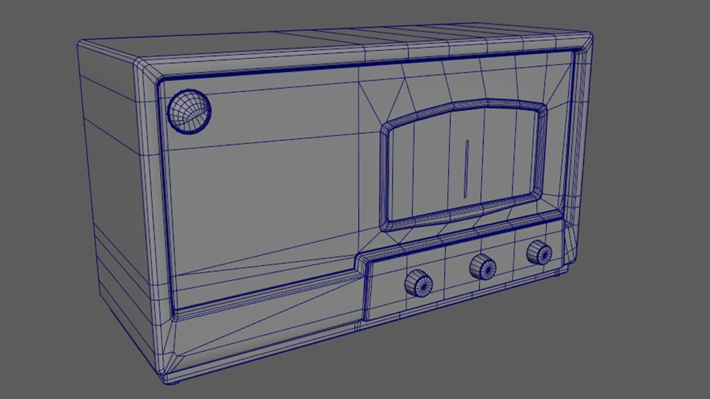 【3D素材】昭和ラジオ【3Dモデル】