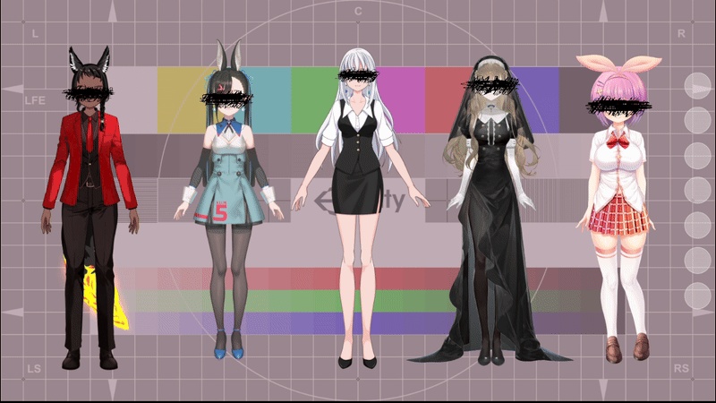 【無料配布】【Vtube素材】ぐちゃぐちゃ・落書き・黒目線・黒線処理・目隠し〈無料版・有料版あり〉