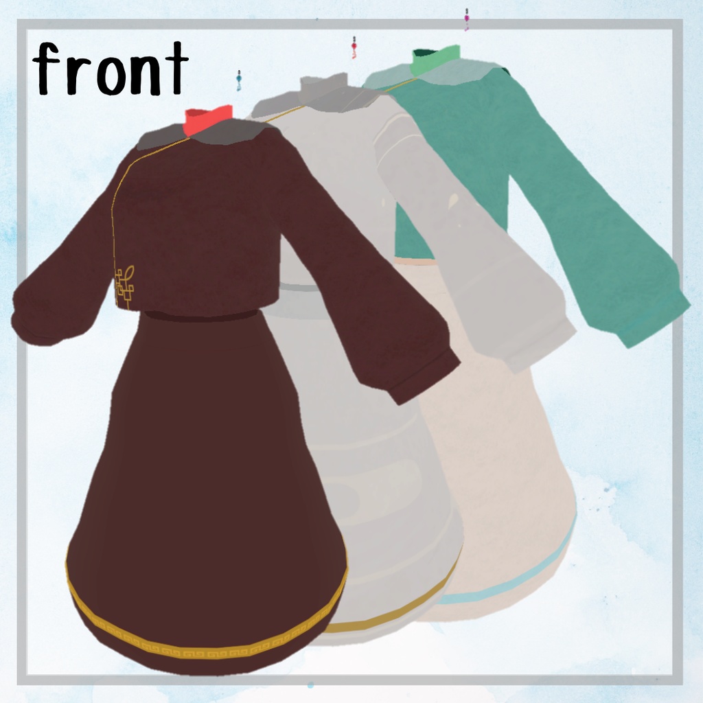 【3D衣装】~リニューアル!~ 中華っぽい洋服〈7アバター対応〉