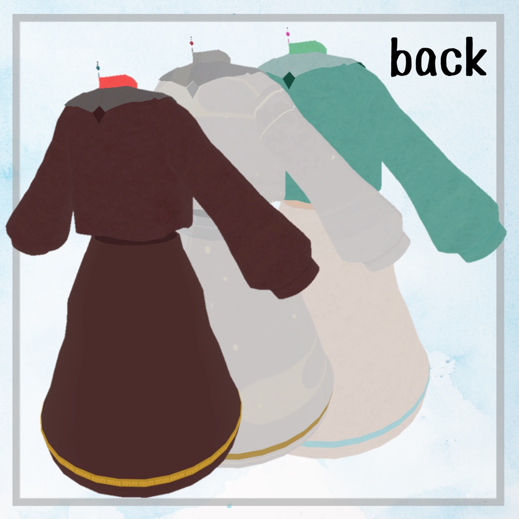 【3D衣装】~リニューアル!~ 中華っぽい洋服〈7アバター対応〉