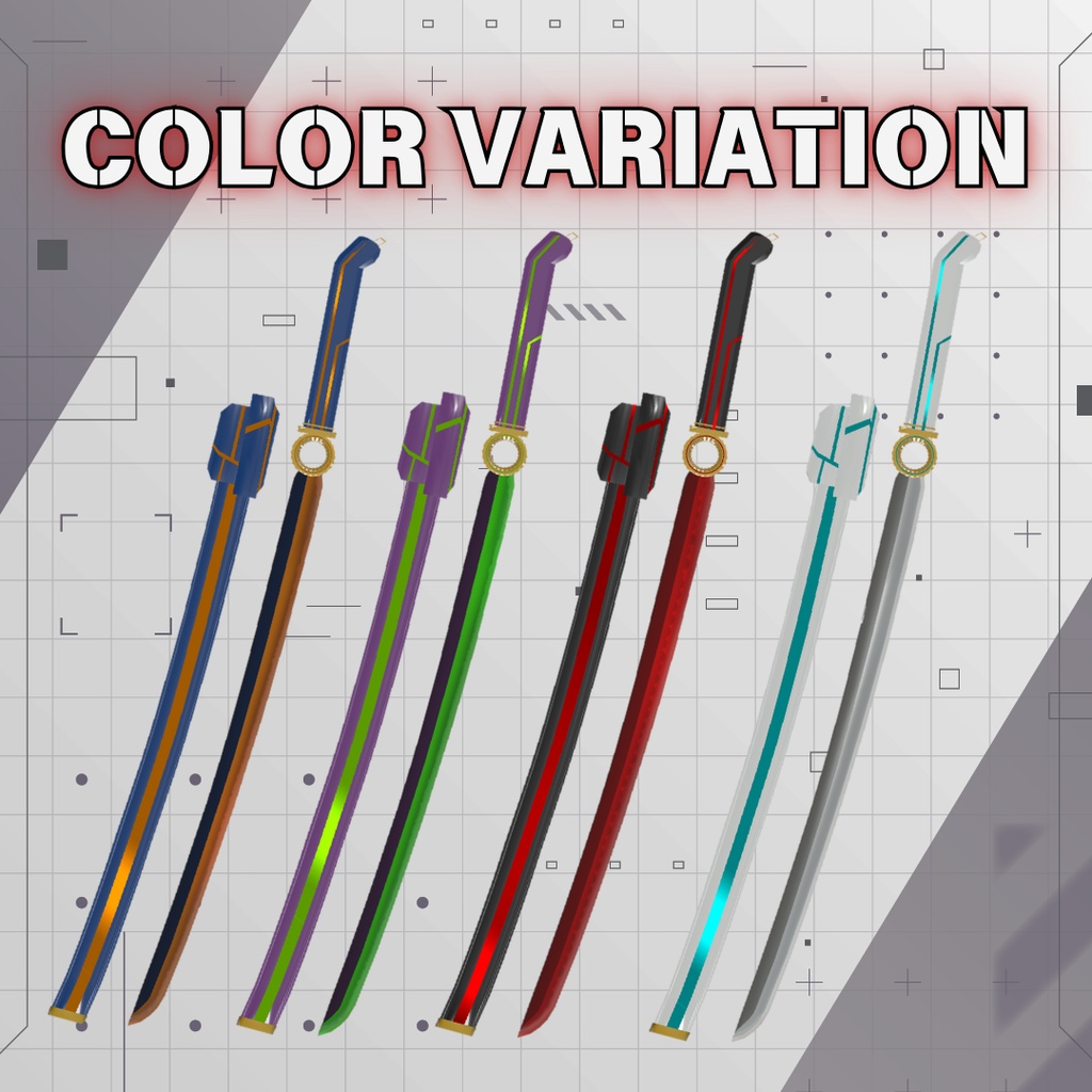 【3Dモデル】電光刀・ライトニングブレード 【MA対応】