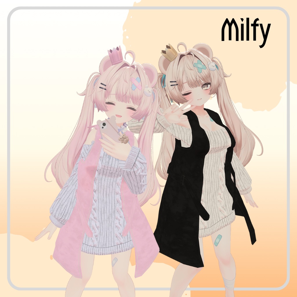 【3D衣装】【複数アバター対応】Sweet Cozy Sweater
